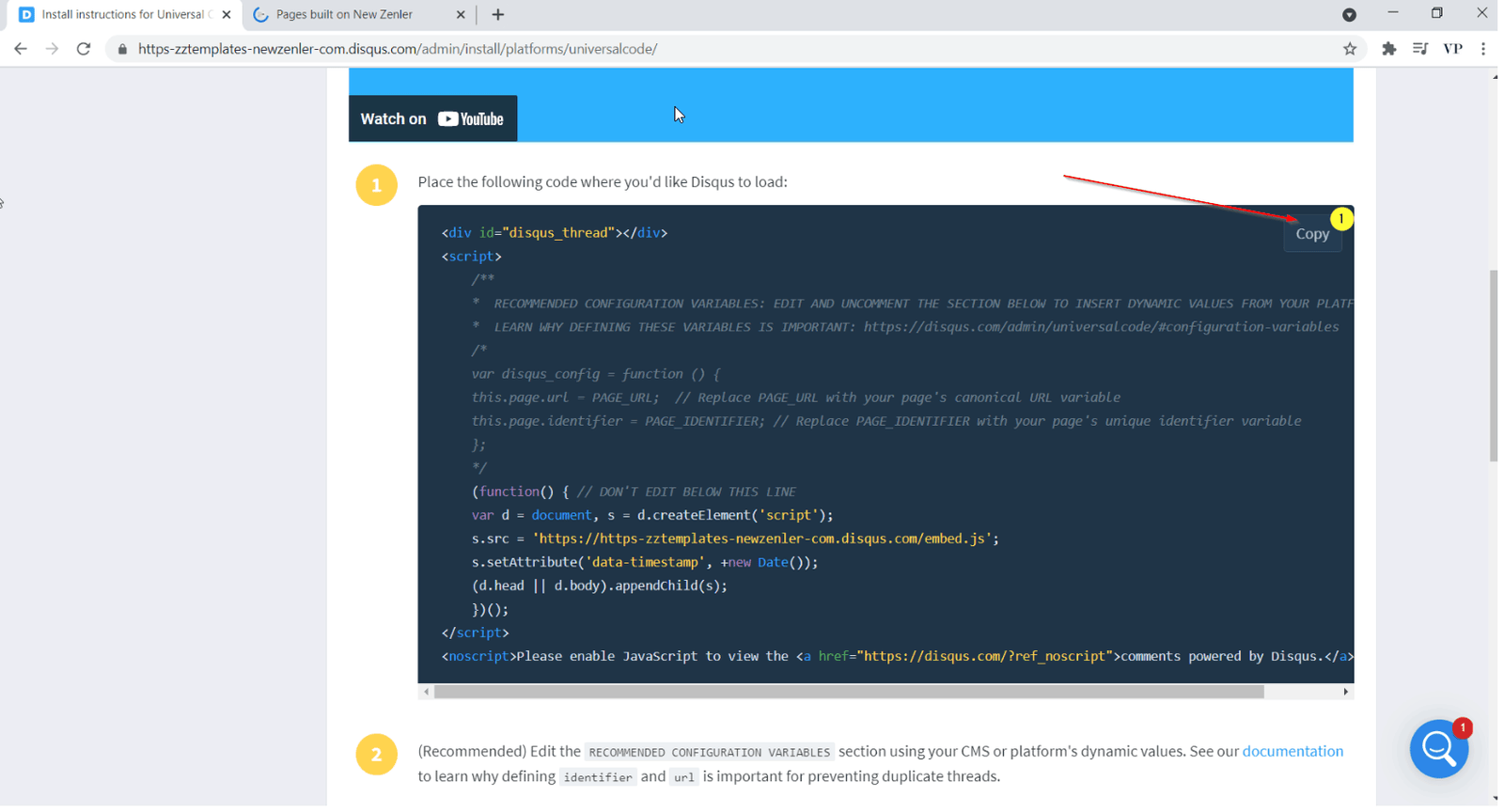 copy code