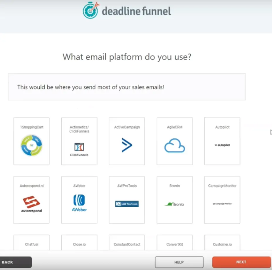 Deadline Funnel Email Marketing Platform Selection